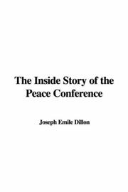 Cover of: The Inside Story of the Peace Conference