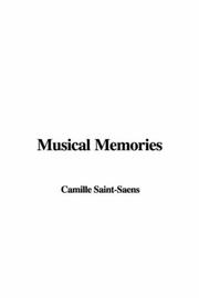 Cover of: Musical Memories by Camille Saint-Saens