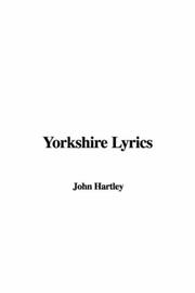 Cover of: Yorkshire Lyrics | John Hartley
