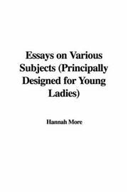 Cover of: Essays on Various Subjects (Principally Designed for Young Ladies)