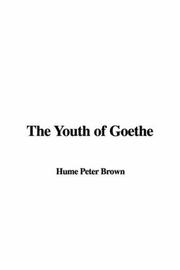 Cover of: The Youth of Goethe