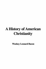 Cover of: A History of American Christianity