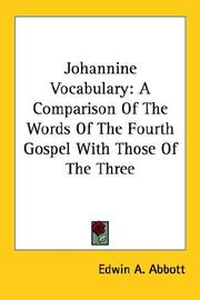 Johannine Vocabulary cover