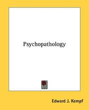 Cover of: Psychopathology | Edward J. Kempf