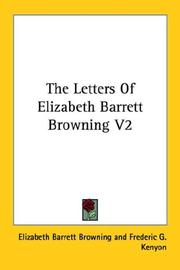 Cover of: The Letters Of Elizabeth Barrett Browning V2