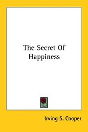 Book cover: The Secret Of Happiness | Irving S. Cooper
