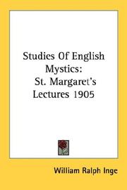 Cover of: Studies Of English Mystics | Inge, William Ralph