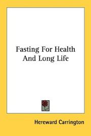 Cover of: Fasting For Health And Long Life