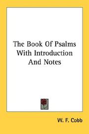 Cover of: The Book Of Psalms With Introduction And Notes