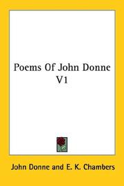 Cover of: Poems Of John Donne V1 by John Donne