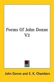 Cover of: Poems Of John Donne V2