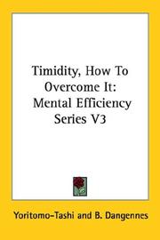 Cover of Timidity, How To Overcome It by Yoritomo Tashi