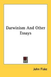 Cover of: Darwinism And Other Essays by John Fiske