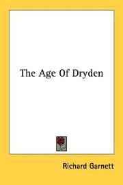 Cover of: The Age Of Dryden