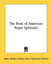 Cover of: The Book of American Negro Spirituals