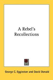 Cover of: A Rebel's Recollections by George Cary Eggleston