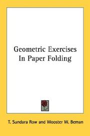 Cover of: Geometric Exercises In Paper Folding | T. Sundara Row