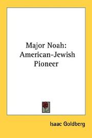 Cover of: Major Noah by Isaac Goldberg