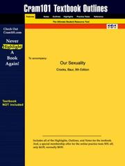 Cover of: Our Sexuality (Cram101 Textbook Outlines - Textbook NOT Included) by Crooks, Baur