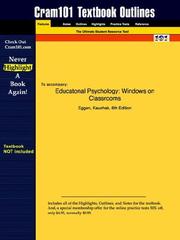 Cover of: Educatonal Psychology | Eggen