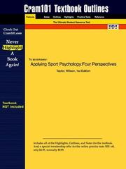 Cover of: Applying Sport Psychology by Taylor, Wilson
