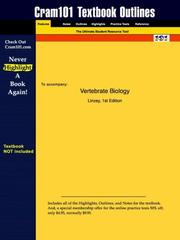 Cover of: Vertebrate Biology