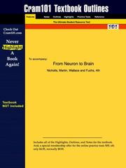 Cover of: From Neuron to Brain by Nicholls, Martin undifferentiated, Wallace, Fuchs
