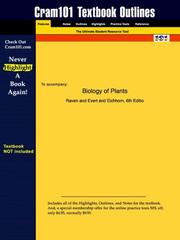 Cover of: Biology of Plants (Cram101 Textbook Outlines - Textbook NOT Included)