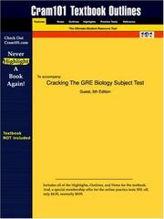 Cover of: Cracking The GRE Biology Subject Test