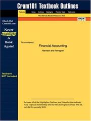 Cover of: Financial Accounting (Cram101 Textbook Outlines - Textbook NOT Included)