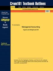 Cover of: Managerial Accounting (Cram101 Textbook Outlines - Textbook NOT Included) | Ingram