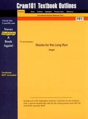 Cover of: Stocks for the Long Run