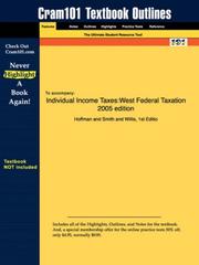 Cover of: Individual Income Taxes: West Federal Taxation, 2005 Edition (Cram101 Textbook Outlines - Textbook NOT Included)