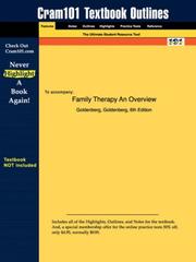 Cover of: Family Therapy An Overview by Goldenberg