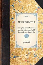 Cover of: Melish's Travels by John Melish