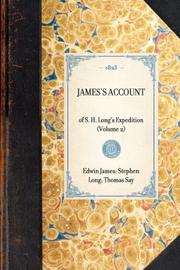 Cover of: James's Account by Thomas Say, Stephen Long, Edwin James