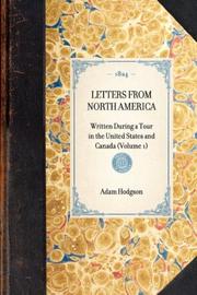 Letters from North America by Adam Hodgson