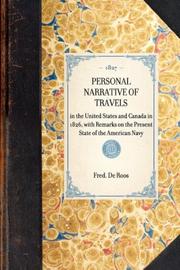Cover of: Personal Narrative of Travels | Fred De Roos