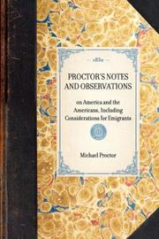 Cover of: Proctor's Notes and Observations