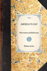 Cover of: America To-Day