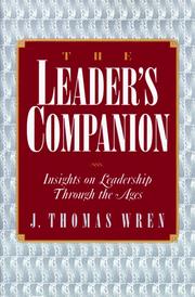 Cover of: The leader's companion: insights on leadership through the ages