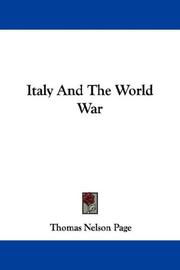 Cover of: Italy And The World War