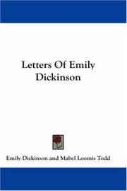 Cover of: Letters Of Emily Dickinson by Emily Dickinson, Emily Dickinson