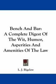 Cover of: Bench And Bar | L. J. Bigelow
