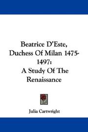 Cover of Beatrice D'Este, Duchess Of Milan 1475-1497