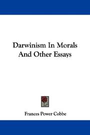 Cover of: Darwinism In Morals And Other Essays