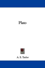 Cover of: Plato by A. E. Taylor
