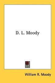 Cover of: D. L. Moody by William R. Moody