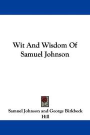 Cover of: Wit And Wisdom Of Samuel Johnson