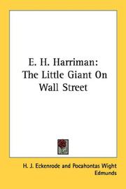 Cover of: E. H. Harriman | H. J. Eckenrode